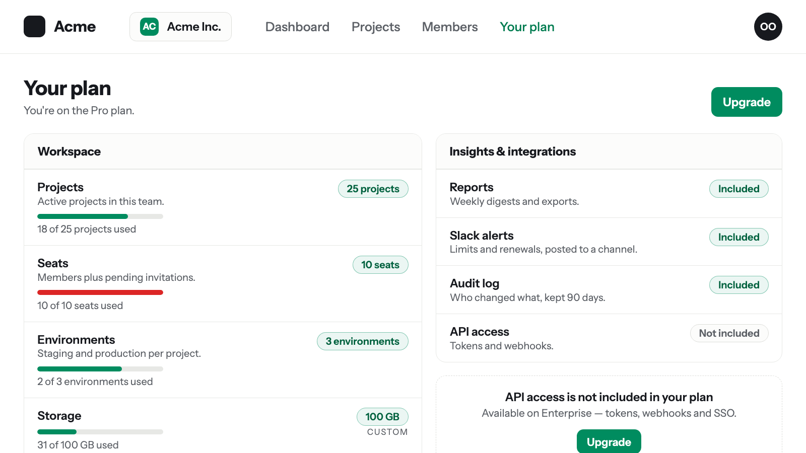 Filament Features admin panel screenshot