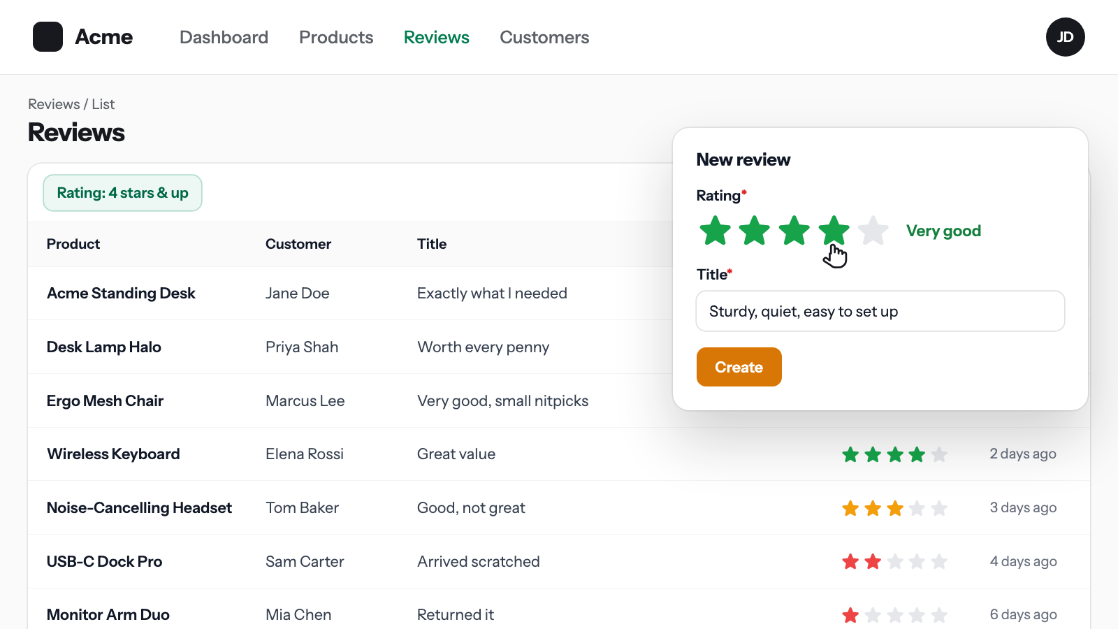 Filament Rating screenshot