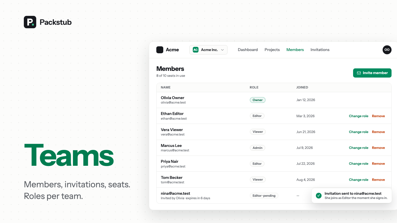 Filament Teams admin panel screenshot